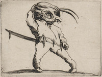 KG 10810
<br/>
Gemaskerde met verdraaide benen ("Gebochelden")
<br/>
<em>Callot, Jacques (1592 - 1635)</em>